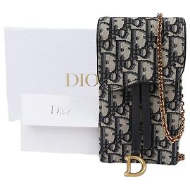 Dior Pochette bandoulière verticale Saddle Bleu