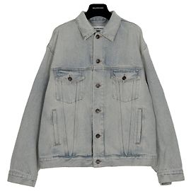 Balenciaga Chaqueta vaquera con parche de la Torre Eiffel Azul