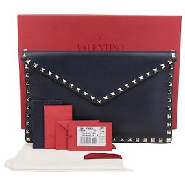 Valentino Garavani Pochette Rockstud Bleu