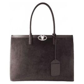 Valentino Garavani Sac cabas Logo Hqm Gris