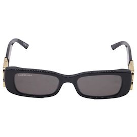 Gafas de sol Balenciaga Dynasty Rectangle en acetato negro Negro