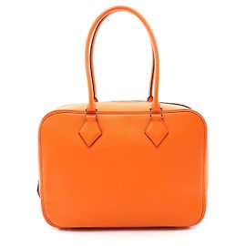 Hermès Bolsa de couro Hermes Plume 28 Laranja