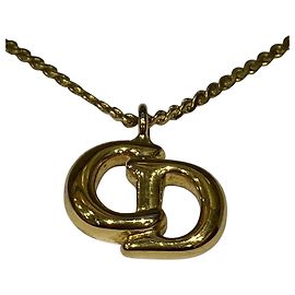 Collier Christian Dior Doré Métallisé
