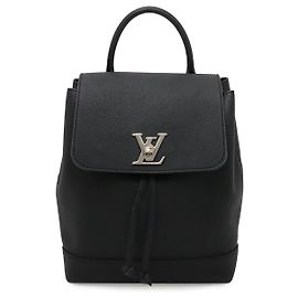 Louis Vuitton Lockme Backpack Black Leather Black