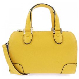 Bolsa de ombro Valextra Babila em couro de bezerro macio Amarelo