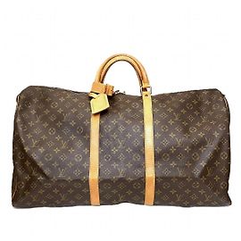 Louis Vuitton Keepall Monogram Canvas Boston Bag Metallic Bronze