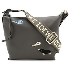 Borsa a tracolla piccola Cubi in pelle Loewe Grigio
