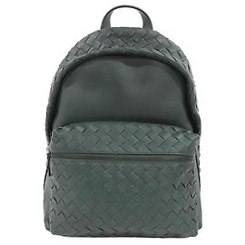 Bottega Veneta Leather Backpack Green