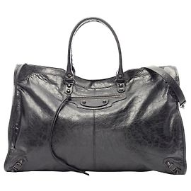 Balenciaga Le City 2WAY Leather Boston Bag Black