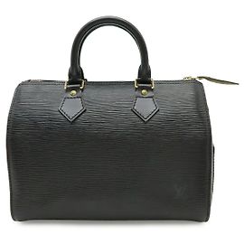 Borsa Louis Vuitton Epi Speedy 25 Nera Nero