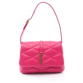 Yves Saint Laurent Bolsa de ombro em couro LE57 Saint Laurent Paris Rosa