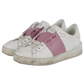 Baskets Valentino Garavani Hidden en cuir blanc lavande Violet