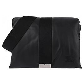 Burberry Pillow Padding Leather Messenger Bag Black
