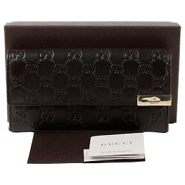 Gucci Gg Flap Long Wallet Braun