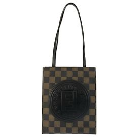 Fendi Pequin PVC 2way tote bag Metallic Bronze