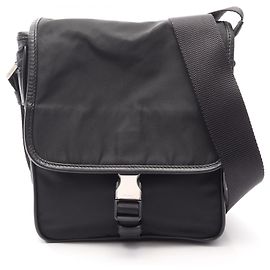 Bolsa de ombro PRADA VIAGGIO em nylon e couro Saffiano Preto