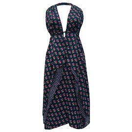 Vestido halter Zen Leyland de Diane Von Furstenberg em seda multicolorida Multicor