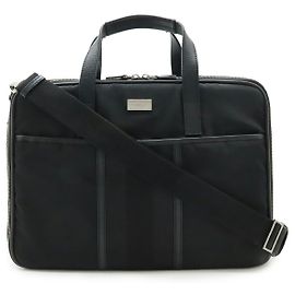Valigetta 2way in tela nylon con logo Gucci Nero