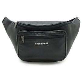 Borsa a tracolla in pelle Balenciaga Explorer Nero