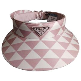 Visiera Prada rosa e bianco Rosa Bianco