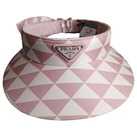 Visera Prada rosa e branco Rosa Branco