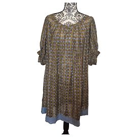 robe bel air sucrier Taille 1 /S/36 coton carreaux bleu vert Marron Bleu