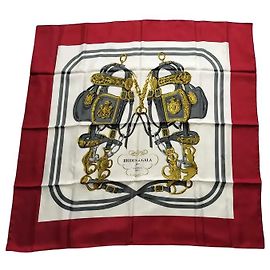 Hermès Hermes Carré 90 Seta multicolore 90 x 90 Rosso