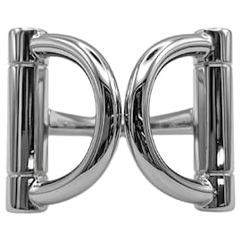 Hermès Hermes Double D Mini Schalring Silber