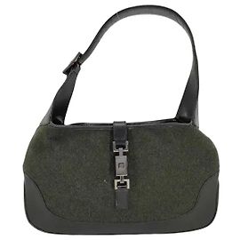 Gucci Jackie Hobo en daim et cuir medium Noir