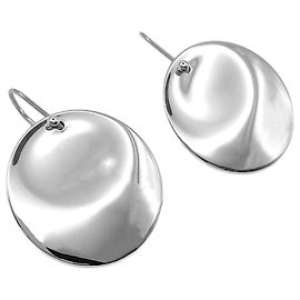 Tiffany & Co Orecchini Tiffany Round Plate Drop Argento