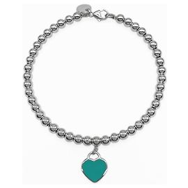 Tiffany & Co Bracciale Tiffany Return to Heart Tag Bead Argento Blu