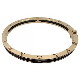 Bulgari Bvlgari B-zero 1 Open Bangle Bracelet Black Golden