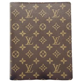 Louis Vuitton Agenda Bureau Notebook Cover Brown Monogram