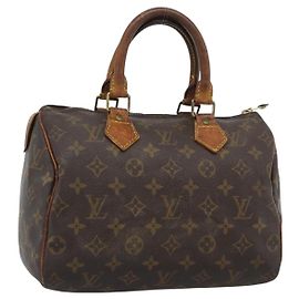 LOUIS VUITTON Bolsa Monogram Speedy 25 M41528 LV Auth 189873 Monograma