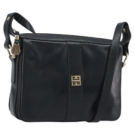 Borsa a Spalla GIVENCHY in Pelle Blu Navy e Oro Auth 188588 D'oro Blu navy