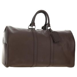 LOUIS VUITTON Epi Keepall 45 Boston Bag Mocha M5906D LV Auth 187277V Marron