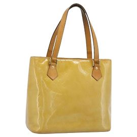 LOUIS VUITTON Sac à main Monogram Vernis Houston Beige M91004 LV Auth ep14915 Beige