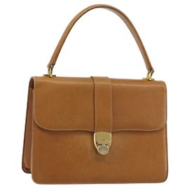 Sac à main GUCCI en cuir beige or Auth 188578 Beige Doré
