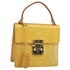 LOUIS VUITTON Monogram Vernis Spring street Hand Bag Gris M91029 LV Auth 189637 Gris