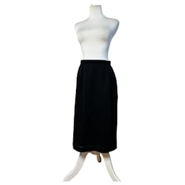 Vintage Dior Pleated Skirt Black c. 2000s XL Black