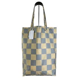 Comme Des Garcons Vintage Comme des Garçons Checkerboard Nylon Tote Light Yellow Grey Grey