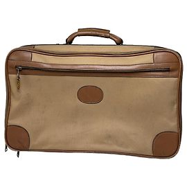 Bolsa de Viagem Vintage Gucci Web Stripe Canvas Bege Marrom Bege