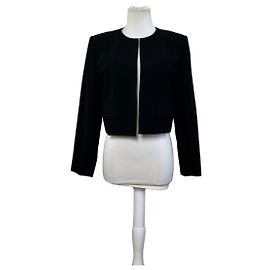 Chloé Vintage Chloe Cropped Jacket Black Polyester M Black