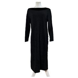 Vintage Givenchy Velvet Panel Dress Black M Black