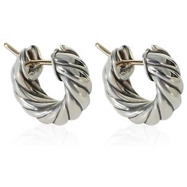 David Yurman Sterling Silver  Sculpted Cable Earrings Other