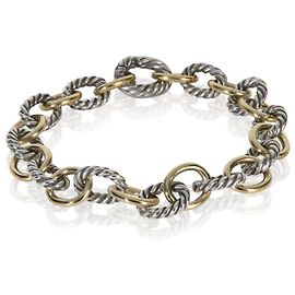 David Yurman Yellow Gold & Sterling Silver  Oval Link Bracelet Other