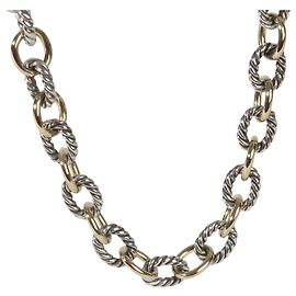Collana a maglie ovali in oro giallo e argento sterling David Yurman Altro