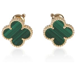 Brincos Vintage Alhambra em ouro amarelo e malaquite Van Cleef & Arpels Outro