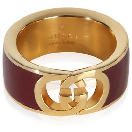 Gucci Gold-Plated  Interlocking G Enamel Ring Other