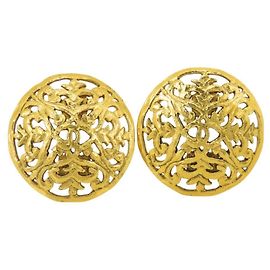 Boucles d'oreilles à clip dorées Chanel Doré